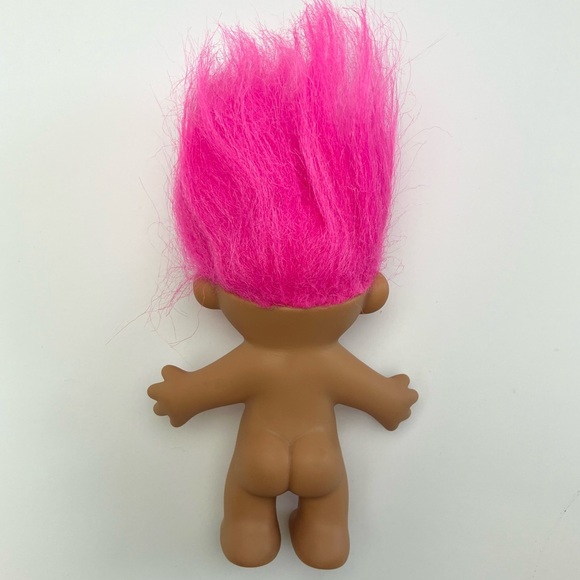 Vintage Troll w/ Fluo Pink Hair - Picture 4 of 4